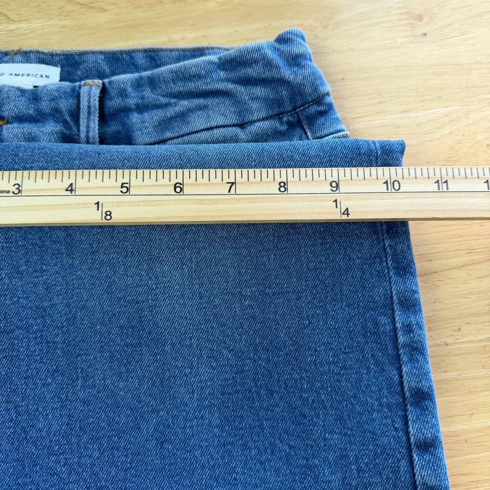 Good American Palazzo WIDE LEG Boot Blue Jeans Womens 10/30 FLARE High Rise - Picture 8 of 13